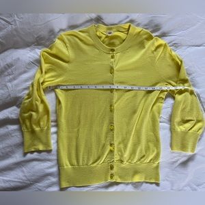 Jcrew vivid yellow 3/4 sleeve cardigan